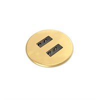 Axessline Micro - 2 USB-A charger 10W, solid brass